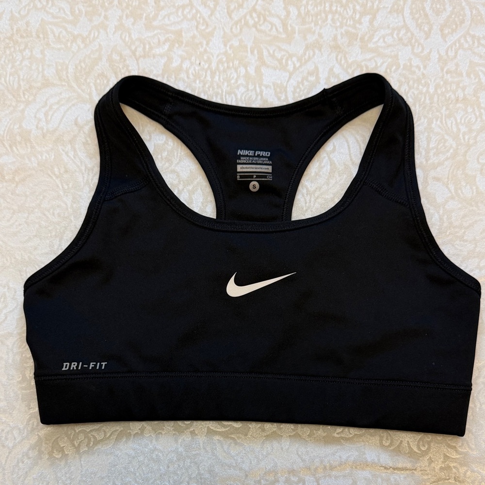 Nike Dri-FIT Women's Black Sports Bra - Size Small